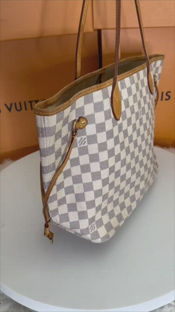Louis Vuitton Small Damier Azur Neverfull PM Tote Bag 1lv53a