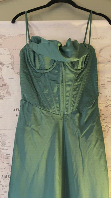 House of CB Charmaine Forest Corset Maxi Dress NWOT