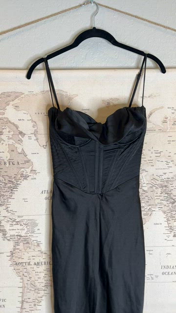 chinese dress ladies Black Lace Sheer Corset Detail Maxi Dress | Dress