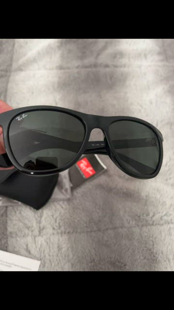 AUTHENTIC NEW W/ TAG Ray-Ban 54mm Wayfarer Sunglasses Black NWT + case & cloth! Ray-Ban RB2140 901 54-18 Unisex Sunglasses for sale online  main image 3