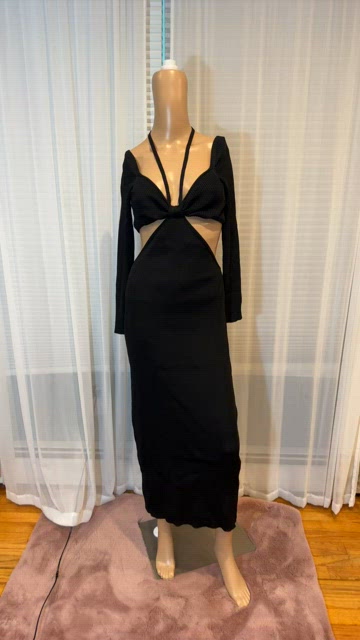 cult gaia enzo knit dress Cutout Ribbed WS28ZXS5T0