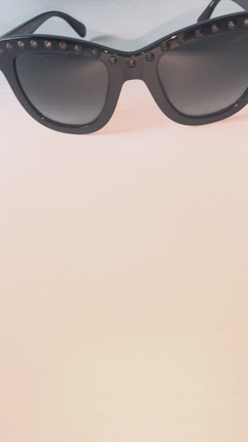 Women\'s Diane Von Furstenberg Haley Black Sunglasses Diane von Furstenberg Haley Studded Cat-Eye Designer Women main image 4