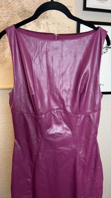 chinese dress ladies Marella Halterneck Faux Leather Maxi Dress Wine