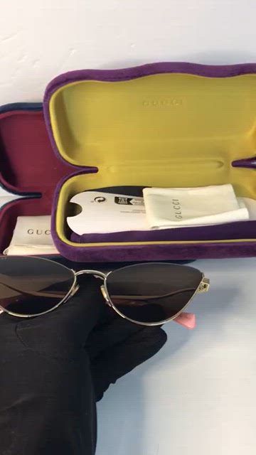 - New ? Original Gucci GG1006S 002 Brown Gold Cat Eye Women S Sunglasses G Gucci | Accessories | New Original Gucci Gg06s 002 Brown  main image 3