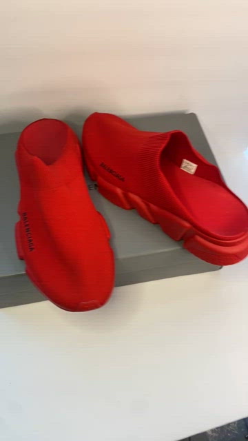 ? - New Authentic Balenciaga Red Speed Mule sneakers Sandals Balenciaga Red Speed Mule – Zoo Fashions main image 4