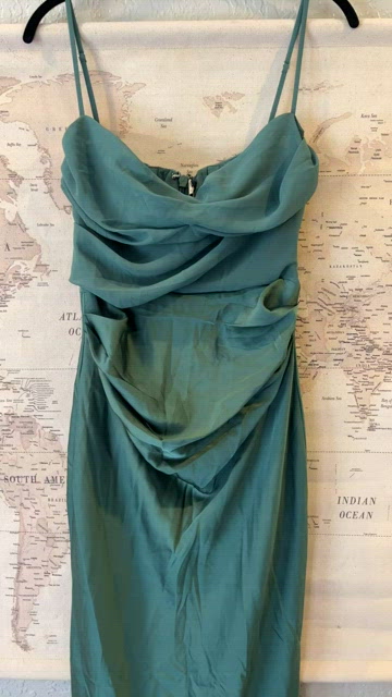 teia forest draped corset midi dress Clothing : Midi Dresses : 'Teia' Forest Draped Corset Midi Dress