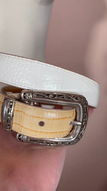 Brighton | Accessories | Vintage Brighton Thick Tan White 