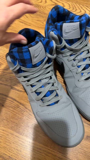 Nike | Shoes | Nike Air Buroughs Blue Plaid Sz 15 | Poshmark