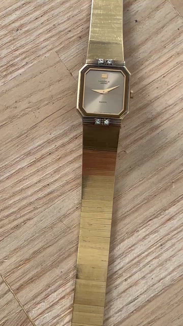 Seiko Lassale Diamond Rare Vintage Ladies Watch Gold Bracelet, Case New Battery Seiko Lassale Diamond Rare Vintage Ladies Watch Gold  main image 4