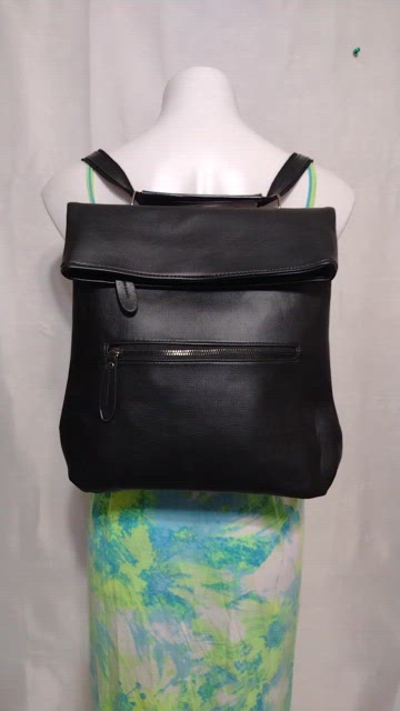 unbranded | Bags | Faux Leather Black Backpack Shoulder Bag  display picture 1