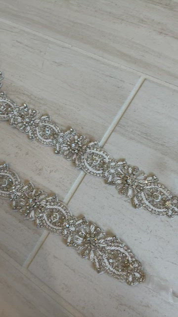 (2)Crystal Bride belt BRAND NEW from RK Bridal NYC Rhinestone Bridal Belt Imperial — NK Bride main image 2