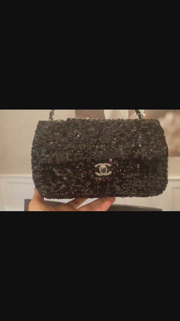 Chanel 19 Small Black Sequin Bag AGL2341 – LuxuryPromise