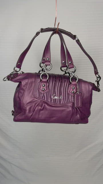 COACH #42320 Purple Patent Leather Handbag