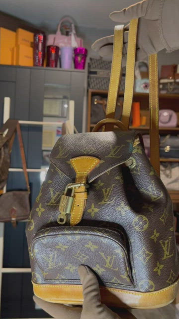 Louis Vuitton Mini MONTSOURIS Backpack Brown Leather ref.128671 - Joli  Closet