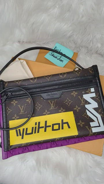 Louis Vuitton, Bags, Louis Vuitton Double Flat Messenger Mono Purple