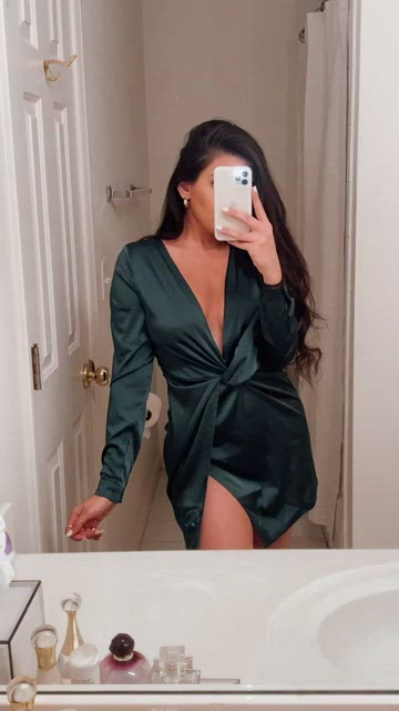 slim fit dress slacks MINI DRESS NOVA LACE TULLE DARK GREEN – Lorreti main image 0
