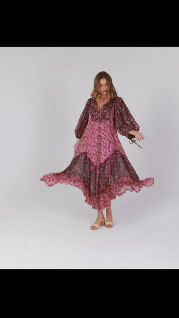 NWT! Free People Estelle Chiffon Maxi Dress