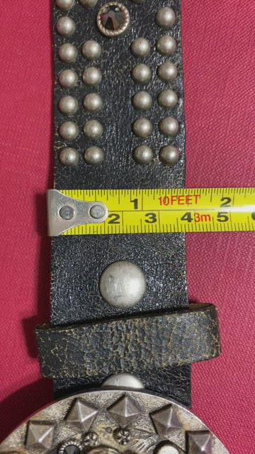 ?VTG?LEATHEROCK Skull crystal belt Vintage Skull Buckle Jean Belt – Leatherock main image 2