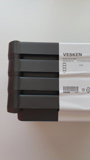 VESKEN Shelf unit, black, 14 1/8x9x39 3/8 - IKEA