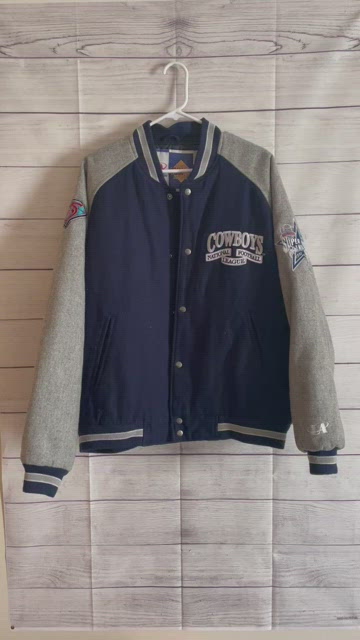 Dallas Cowboys 100% Wool / Cowhide Leather Varsity Jacket Vintage Thro –  East American Sports LLC