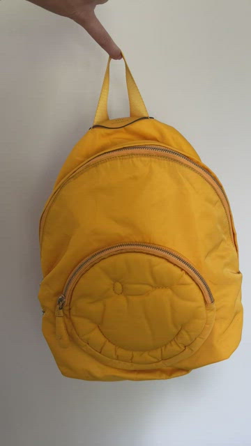 Anya Hindmarch Yellow Smiley Happy Winking Face Chubby Small Nylon Backpack Anya Hindmarch Yellow Smiley Happy Winking Face Chubby Small  main image 3
