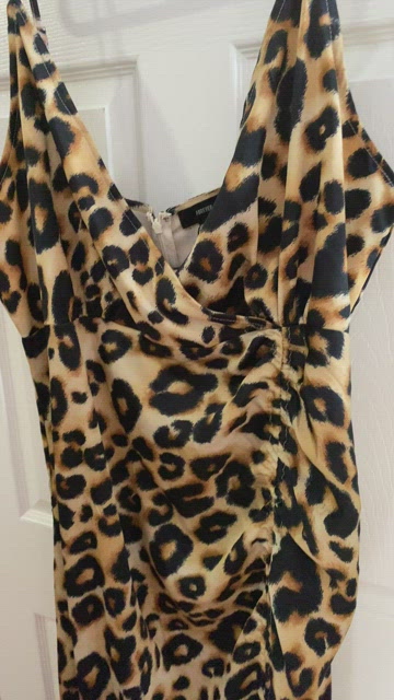 chinese dress ladies Breanna Strapless Chiffon Maxi Dress / Leopard Print | Meshki main image 1