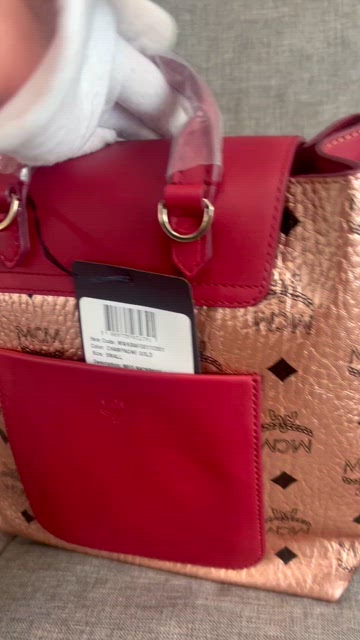 MCM | Bags | Mcm Rose Gold Essential Backpack Crossbody Bag  display picture 1