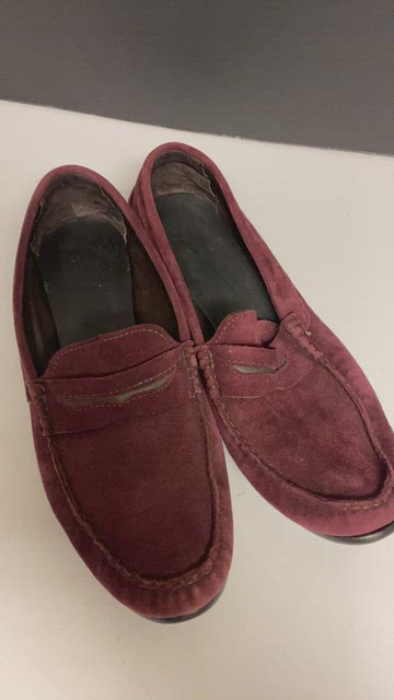 Munro Men\'s Burgundy Suede Slip-Ons Munro Diedre Suede Loafers 7W Burgundy Slip On Comfort Arch  main image 4