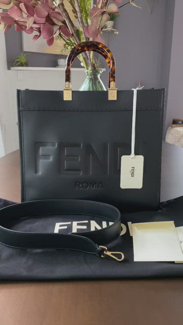 Fendi Calfskin Sunshine Medium Tote w Fendi Strap – SFN