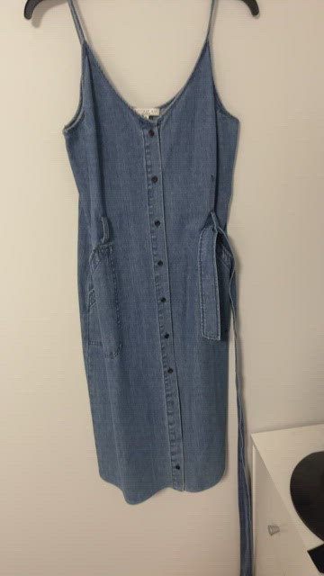 white christmas dresses Aria Denim Midi Dress