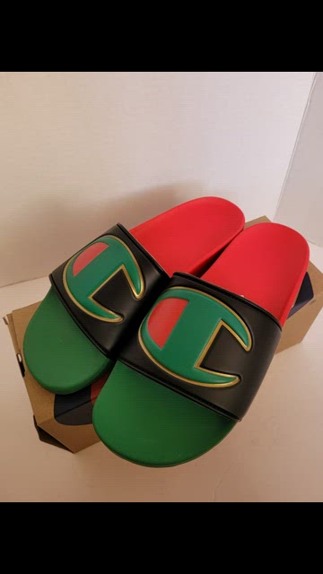 Champion | Shoes | Champion Ipo Split Slides Shoes In Rasta  display picture 1