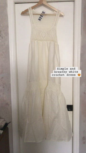 urban outfitters crochet maxi dress Another Girl Crochet Knit Lace-Up Maxi Dress