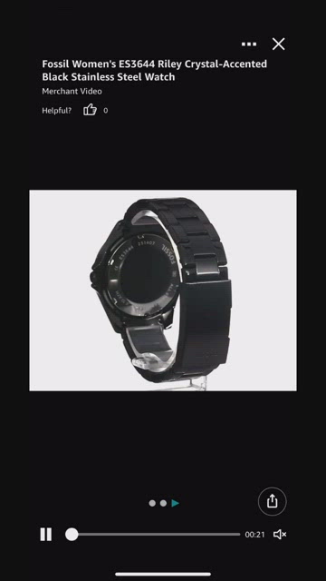 Fossil Women\'s ES3644 Riley Crystal-Accented Black Stainless Steel Watch Fossil Women main image 3