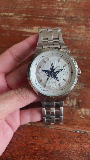 Dallas Cowboys Fossil watch Mens Dress Regis wristwatch NFL1161 New