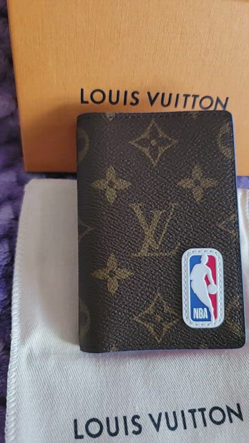 LOUIS VUITTON X NBA BY VIRGIL ABLOH POCKET ORGANISER WALLET BLACK