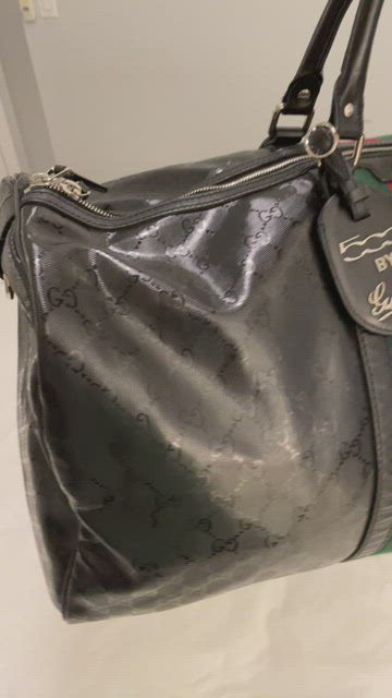 GUCCI Imprime Monogram Web Duffle Bag (Fiat 500)
