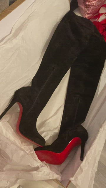 Christian Louboutin, Shoes, Brand New Christian Louboutin Louise X 0 Veau  Stretch Red Bottom Boots