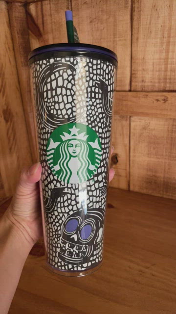 NWT Starbucks Skull Glow in the dark Tumbler