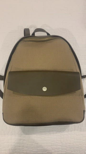 NWT Skägen Backpack Brown Leather and Olive Green Canvas Skägen | Bags | Nwt Skgen Aften Backpack Brown Leather And  main image 2