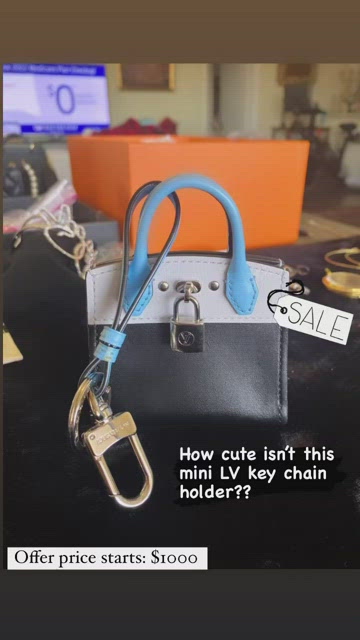 LOUIS VUITTON Steamer Bag Charm Key Holder Silver 235113