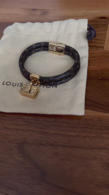 Authentic Louis Vuitton Malle Charm Twice Monogram Bangle Bracelet Super  Rare