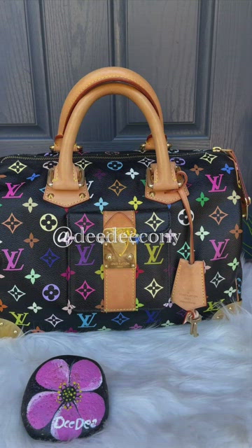 Speedy cloth handbag Louis Vuitton Multicolour in Cloth - 31467663