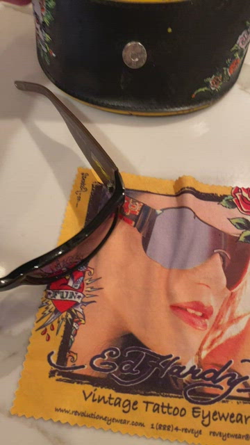 NWOT ED HARDY UNISEX ✨RARE  SKULL TATTOO✨ SUNGLASSES W CASE & CLOTH Ed Hardy | Accessories | Nwot Ed Hardy Unisex Rare Skull  main image 2