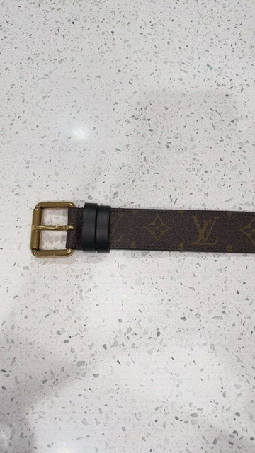 SLUM LTD  Louis Vuitton Signature Belt Monogram Chains 35MM Brown