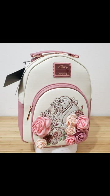 Loungefly Disney Beauty and the Beast Floral Portrait Mini Backpack & Wallet Set deals