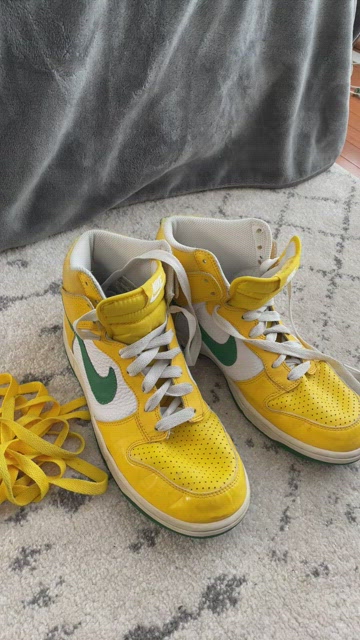 Nike | Shoes | Nike Rare Mens High Dunk Yellow Green | Poshmark display picture 3