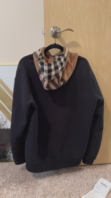 パーカー・フーディ Burberry Samuel' Hoodie Burberry Elegant Oversize Black Samuel Hoodie • Burberry