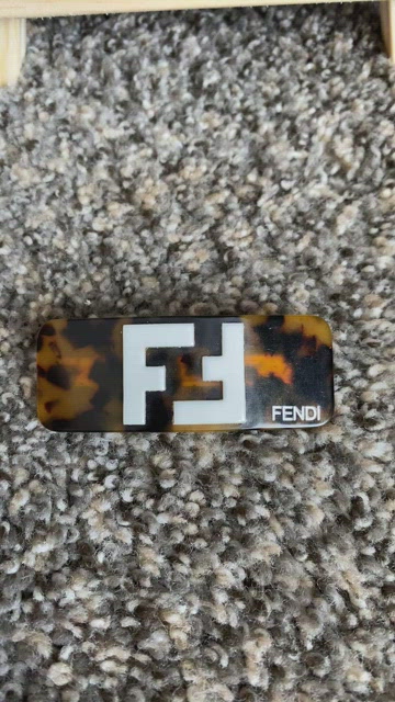 Vintage Fendi Tortoiseshell Logo Hair Barrettes Pair of Two Fendi | Accessories | Fendi Tortoise Barrette | Poshmark main image 4