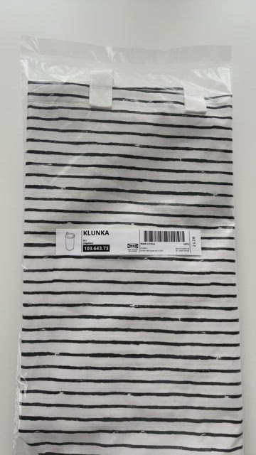 KLUNKA Laundry bag, white, black - IKEA