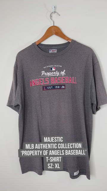 Majestic Authentic Property Of NY Yankees Baseball Gray SS T-Shirt Size S